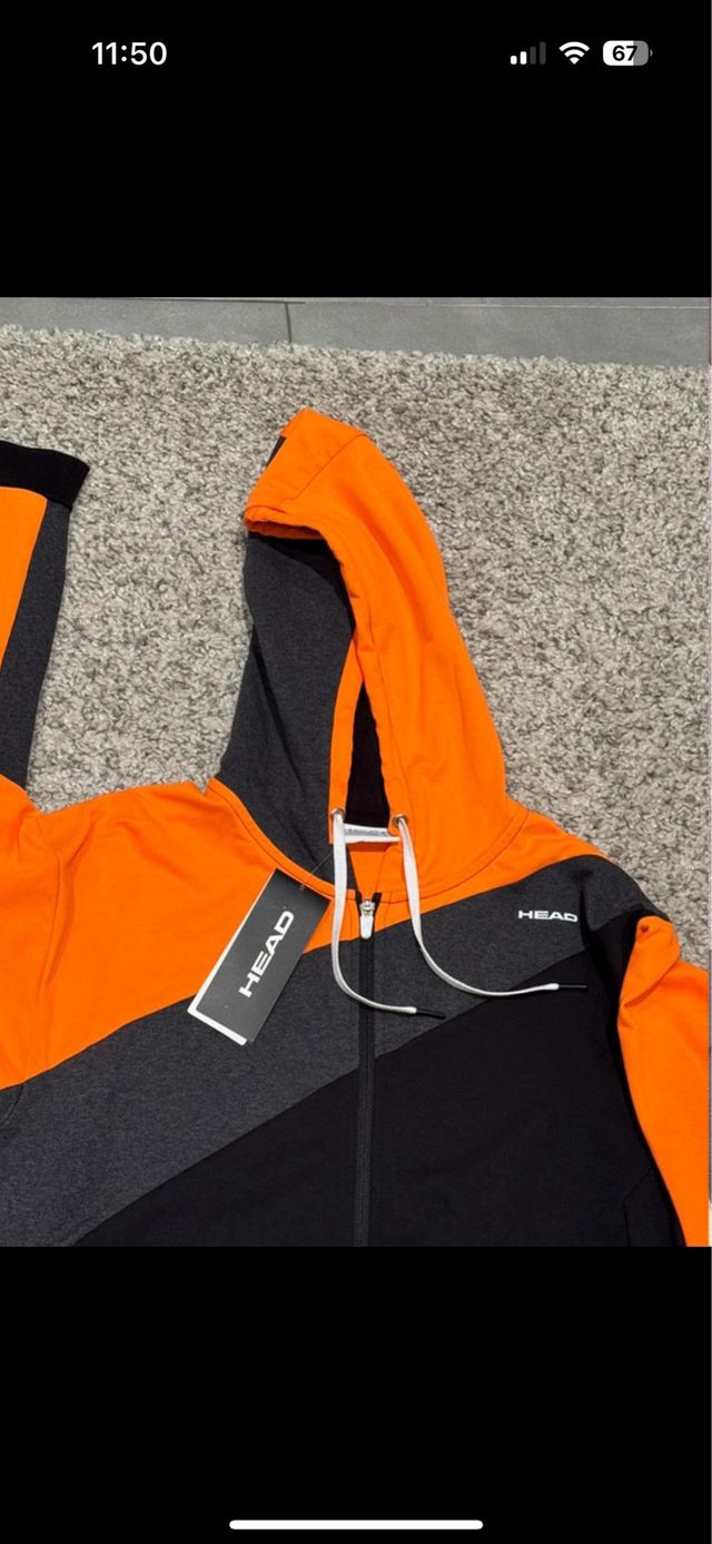 Chaqueta deportiva HEAD naranja-negro