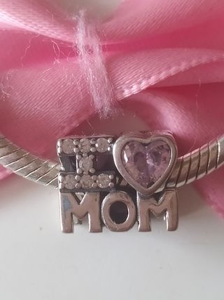 Charm I ❤️ MOM en plata S 925.