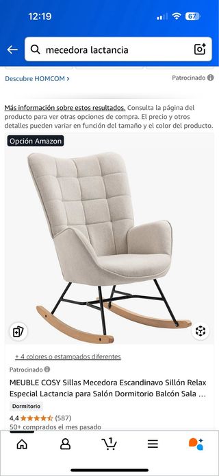 Mecedora ideal para lactancia – cómoda y bonita