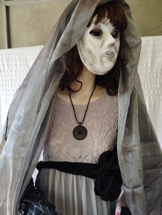 Novia Halloween gris - disfraz