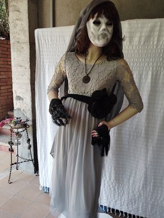 Novia Halloween gris - disfraz