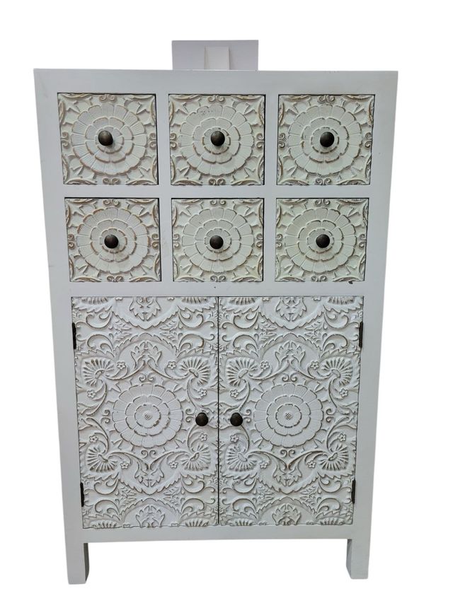 Cajonera 6 cajones - Madera Blanca