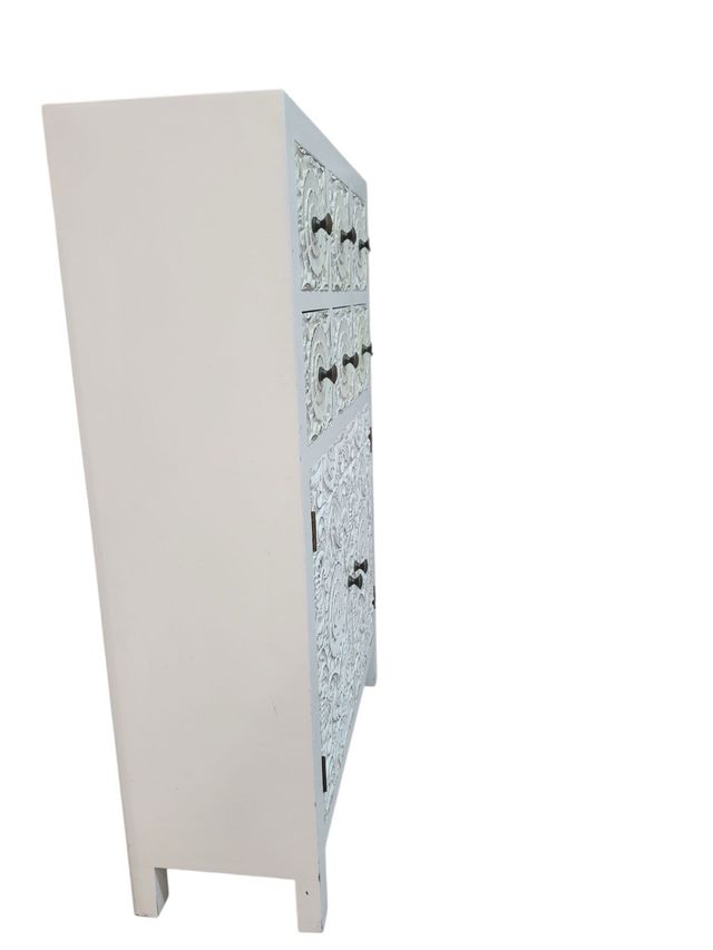 Cajonera 6 cajones - Madera Blanca