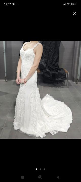 Vestido novia blanco -  Firma Vertize Gala. Talla