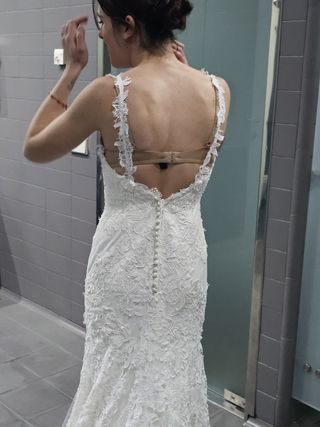 Vestido novia blanco -  Firma Vertize Gala. Talla