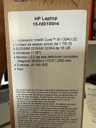Portátil HP i5 / 16GB / 1TB SSD – 3h de uso
