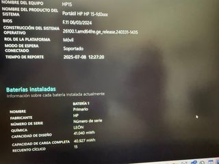 Portátil HP i5 / 16GB / 1TB SSD – 3h de uso