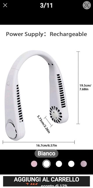 Ventilatore collo portatile