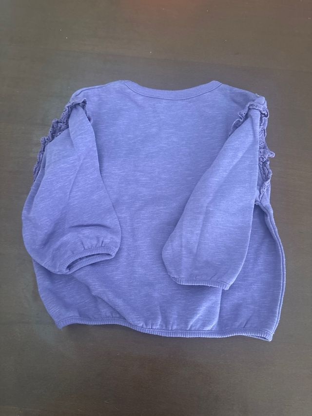 Sudadera niña bebé - morada