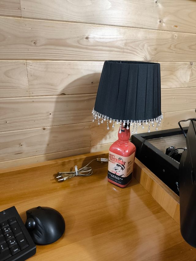 Lampada vintage bottiglia riciclata