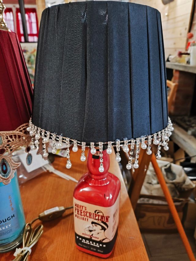 Lampada vintage bottiglia riciclata