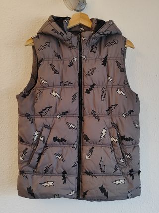 Chaleco Benetton gris - con capucha