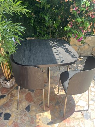 Mesa conedor 1m x 1m  - negra