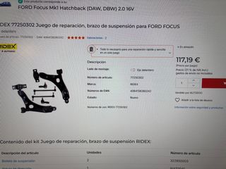 Kit reparacion suspension Ford Focus Mk1