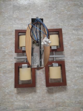 Lámpara moderna 4 luces - marrón