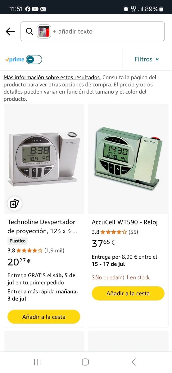 Reloj Despertador Proyección
