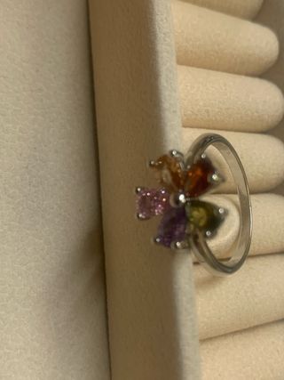 Anillo plata 925 multicolor