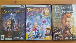 Tres juegos PC: Sherlock Holmes, Dragon's Lair, Du