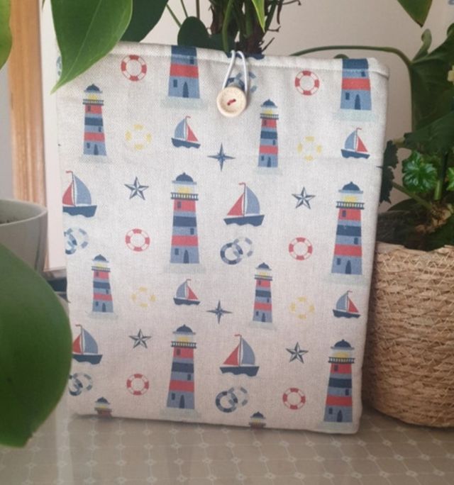 Funda libro tela marinera