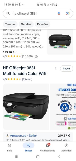 HP Officejet 3831 Wifi Multifunción