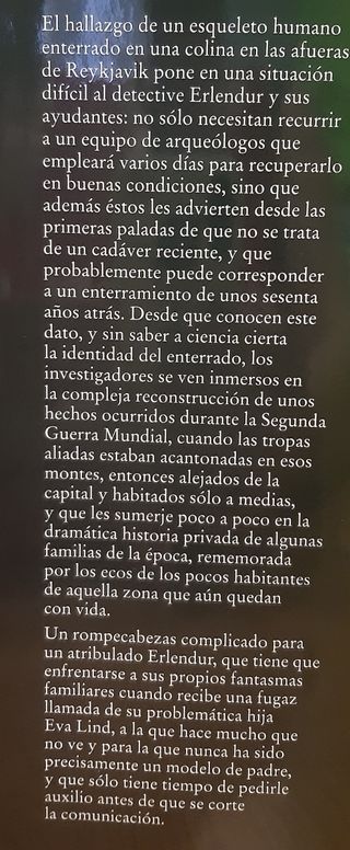 Novela negra Silencio Sepulcral-Arnaldur Indridaso