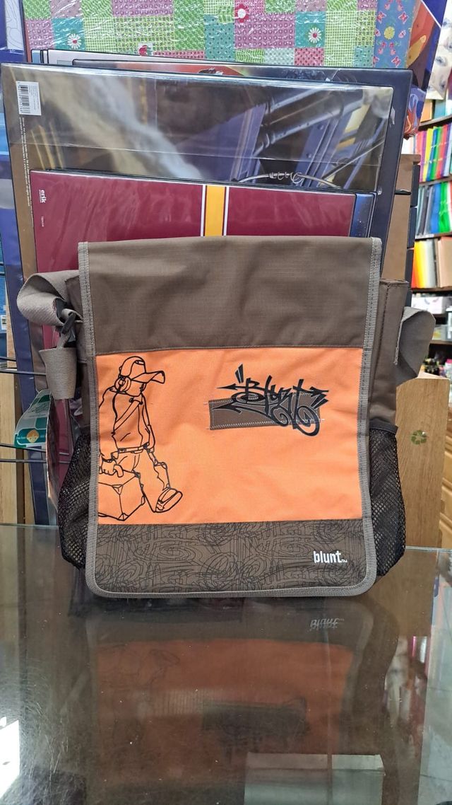 Bandolera Blunt marrón-naranja