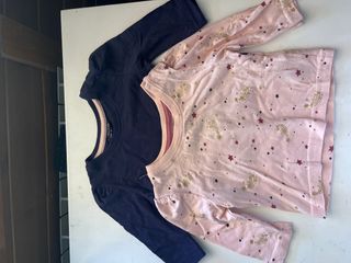 2 camisetas manga larga niña 0-3 meses