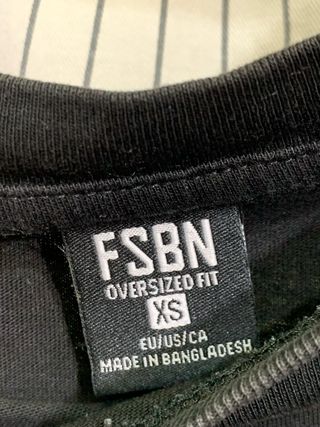 Camiseta negra FSBN XS - Oversized