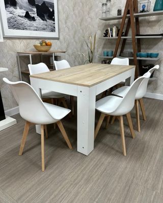 NUEVA!! Mesa extensible blanca y cambria