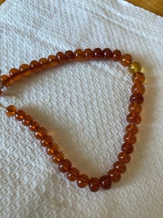 Pulsera ámbar marrón-amarillo