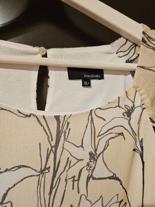 Blusa Couchel XL - Beige con Flores