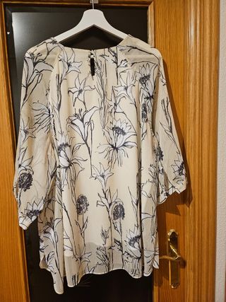 Blusa Couchel XL - Beige con Flores