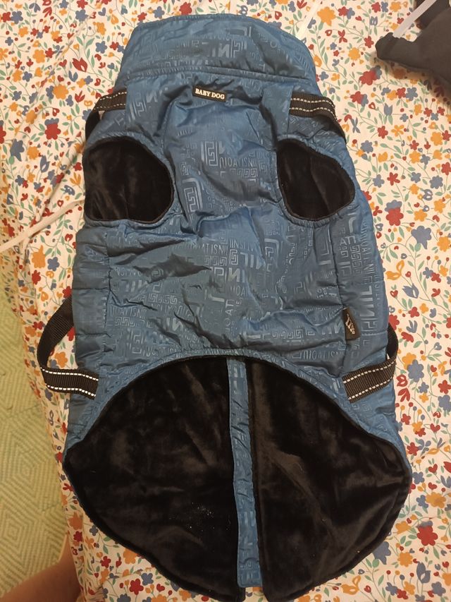 Abrigo Babydog Perro Azul acolchado