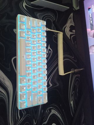 Dierya Blanco-Switches Rojos con cable espiral