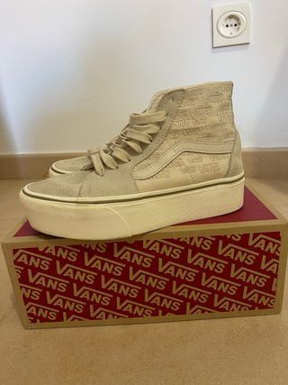 Tenis mujer Vans Sk8-Hi Platform Beige