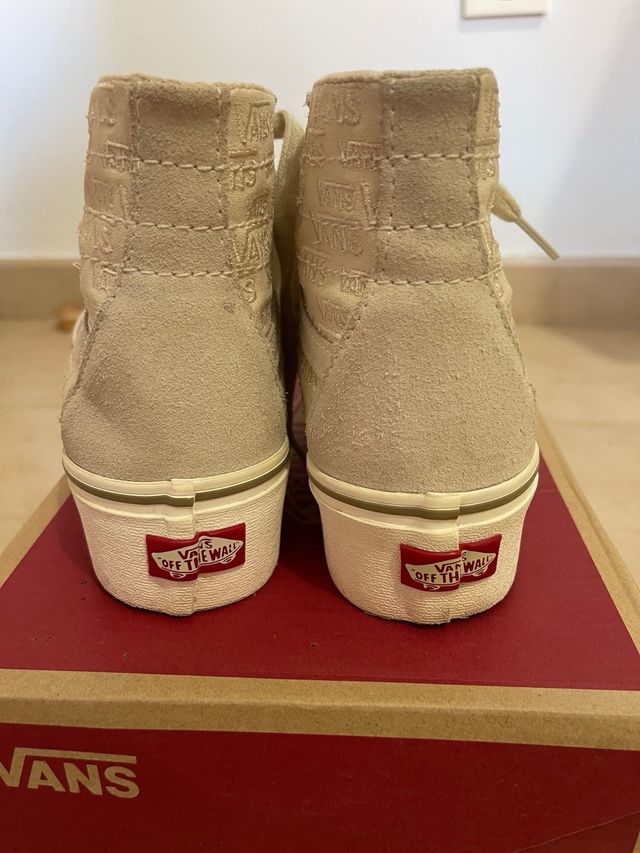 Tenis mujer Vans Sk8-Hi Platform Beige