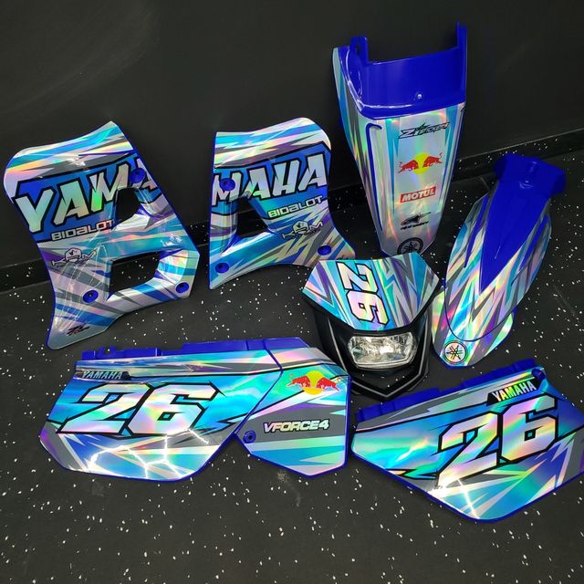 Kit Plásticos Yamaha DT 125 - Adesivos Holográfico