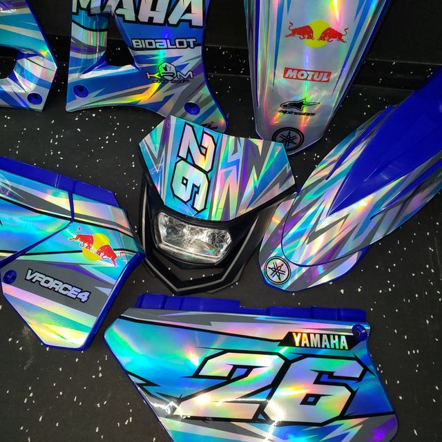 Kit Plásticos Yamaha DT 125 - Adesivos Holográfico