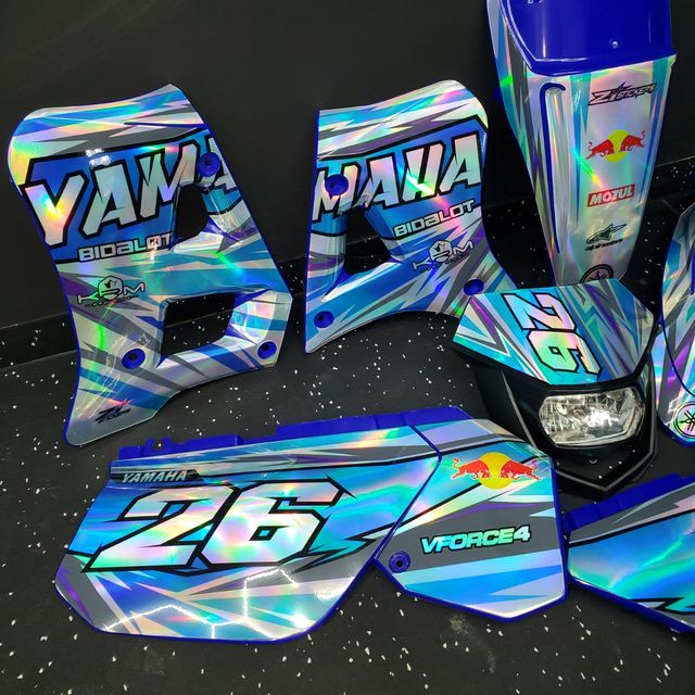 Kit Plásticos Yamaha DT 125 - Adesivos Holográfico