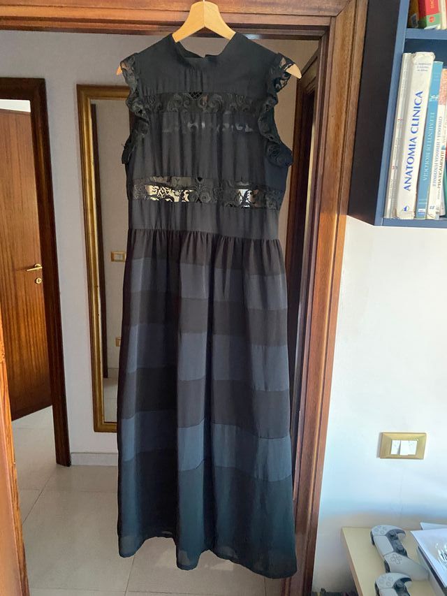 Vestito Olivia Hops nero pizzo Tg M