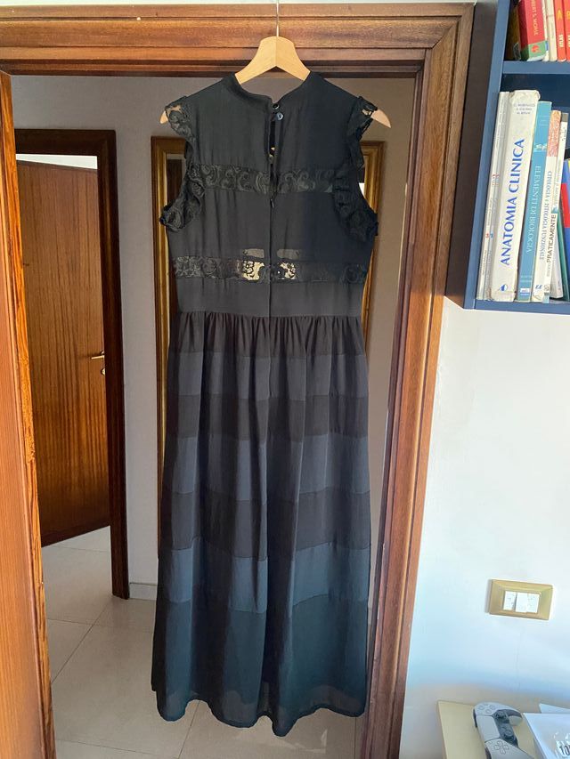 Vestito Olivia Hops nero pizzo Tg M