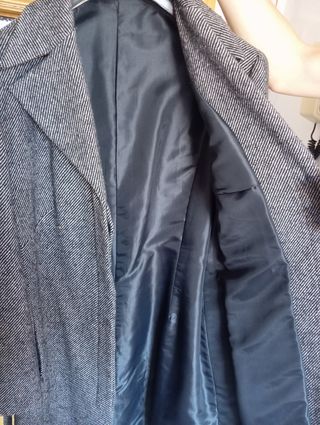 Abrigo lana gris jaspeado- Talla 46