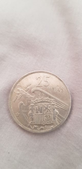 Moneda 25 Ptas Franco 1957