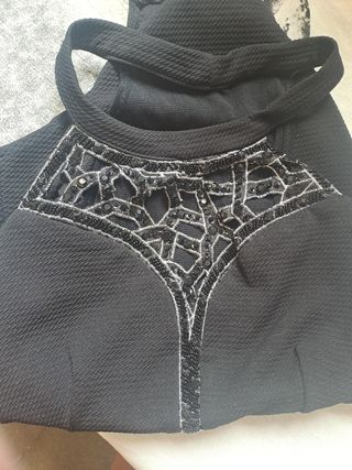 Body negro Zara pedreria T-S/M