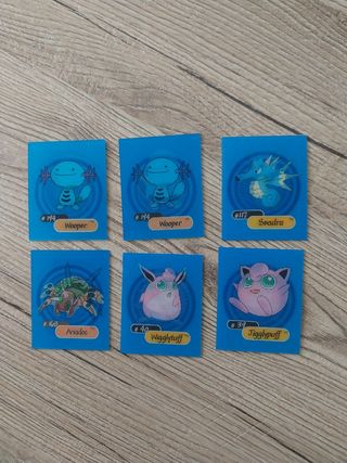 Carte Pokemon: Wooper, Seadra, ecc.
