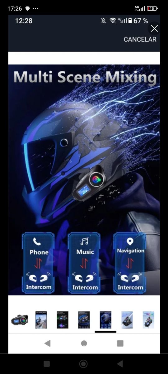 Intercomunicador Moto Impermeable IP65