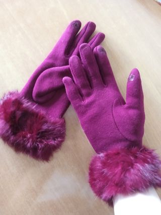 Guantes invierno burdeos