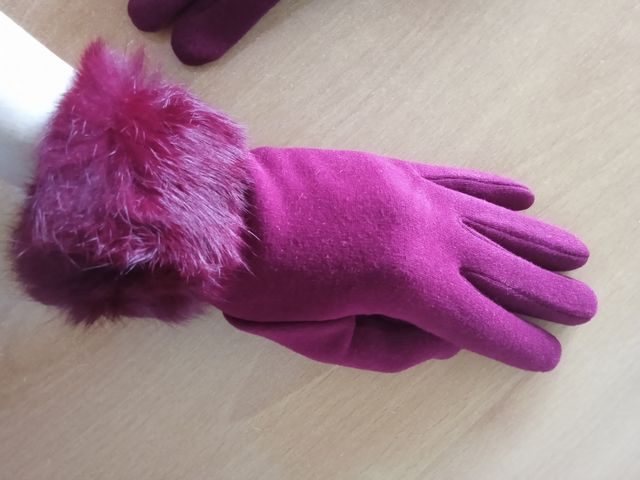 Guantes invierno burdeos