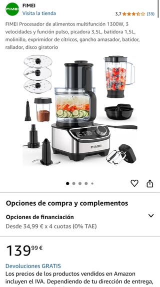 Procesador alimentos FIMEI 1300W