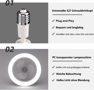 Ventilador techo Anyingkai con luz